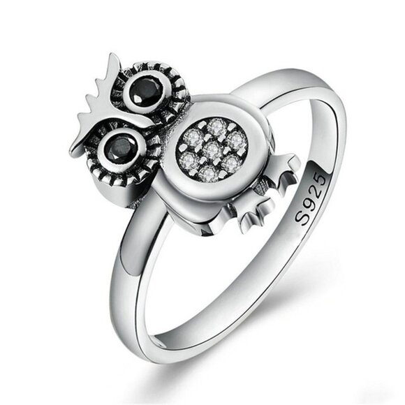 💎 925 Silver Plated 3A CZ Cute Ring for Men Women, FB16FA1042 - Picture 1 of 5
